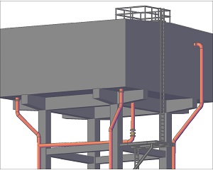 Modelo 3D del depósito elevado
